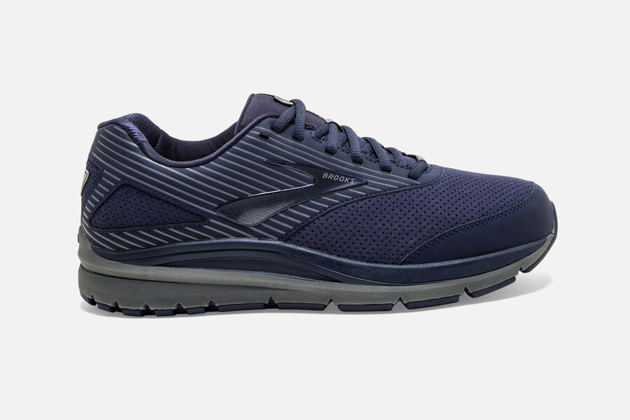 Brooks Running Shoes - Addiction Walker Suede Mens - Navy - ZBQ-504237